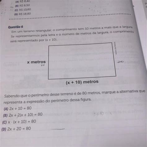 Um Terreno Retangular Tem Comprimento De 10 M - Em um terreno retangular o comprimento tem 10 metros a mais que a ...