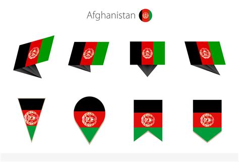 Afghanistan National Flag Collection Eight Versions Of Afghanistan