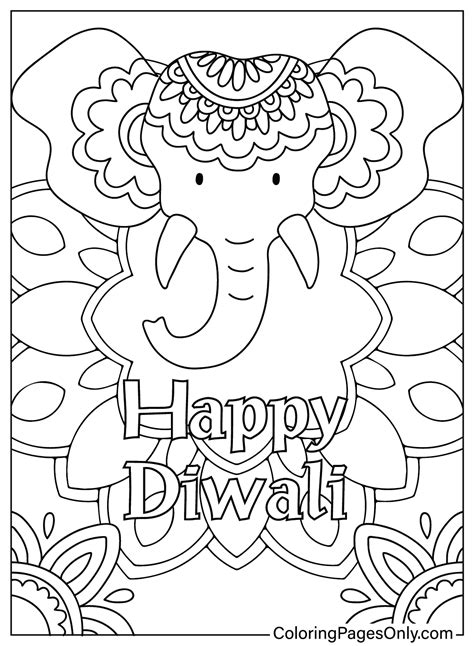 31 Diwali Coloring Pages - ColoringPagesOnly.com