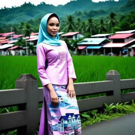 Modest Baju Kurung Fashion Nora Danish Inspired Village Portrait Muse Ai