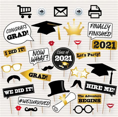 Graduation Photo Booth Props Printable Pdf Free Free Printable Templates