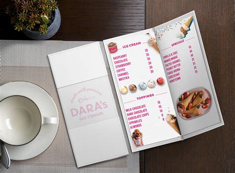 DARA S ICE CREAM MENU On Behance