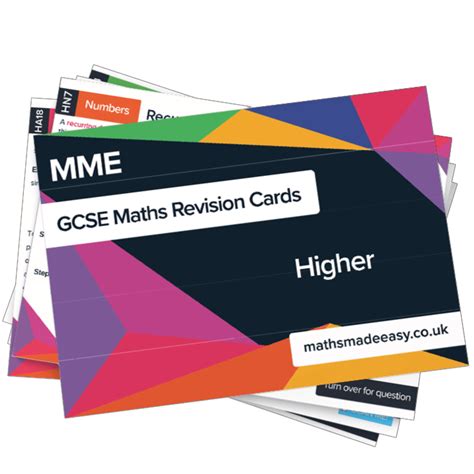 Gcse Maths Revision Cards Mme