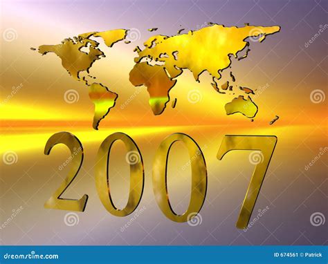 Happy new year 2007. stock illustration. Illustration of yule - 674561