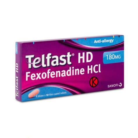 Telfast Hd 180 Mg 10 Tablet Manfaat Kandungan Dosis Dan Efek Samping