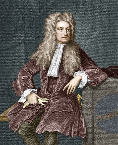 Sir Isaac Newton, British physicist - Stock Image - H414/0155 - Science ...