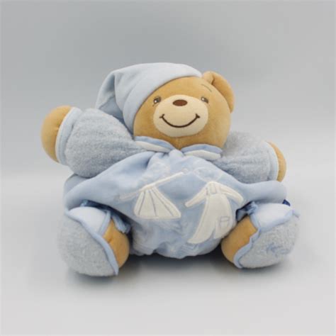 Doudou Patapouf Ours Bleu Blue Laine KALOO