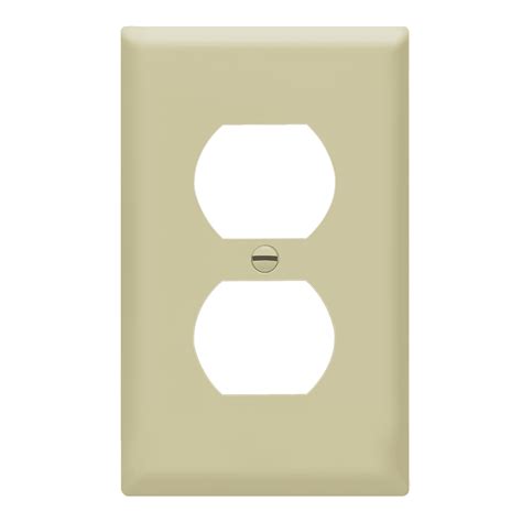 Enerlites Duplex Receptacle Outlet Wall Plate Standard Size 1 Gang Polycarbonate Thermoplastic