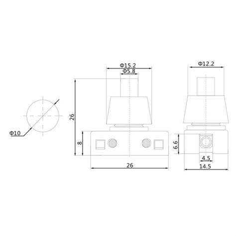 Выключатель-кнопка 250V 2А (2с) ON-OFF белый (для настольной лампы ...