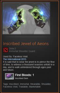 Beli Item Ready Trade Inscribed Jewel Of Aeons Immortal Faceless Void