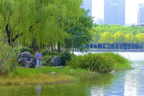 Century Park in Shanghai, China Editorial Stock Photo - Image of water ...