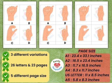 Asl Alphabet Bundle Flashcards Printable Sign Language Alphabet Cards