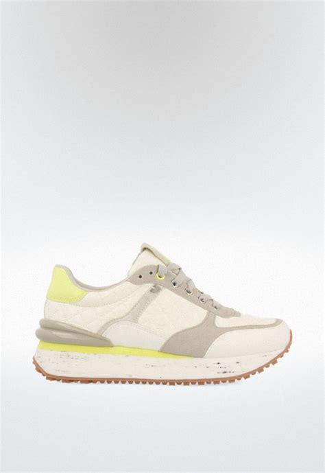 Gioseppo Sneakers monocolor off white y detalles en flúor para mujer wiltz