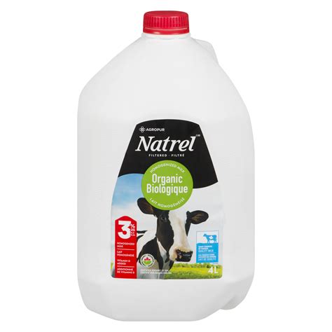 4L 3.25% NATREL ORGANIC JUG BC | Agropur Solutions