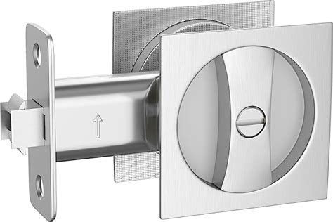 Haidms Brushed Nickel Pocket Door Hardware 1 Pack Satin Nickel Pocket