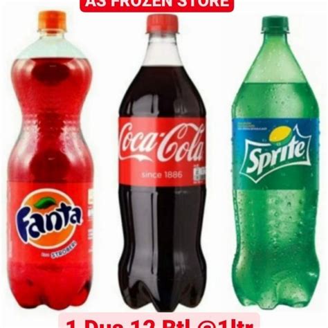 Jual Fanta Coca Cola Original Sprite Botol Liter Dus Isi Btl