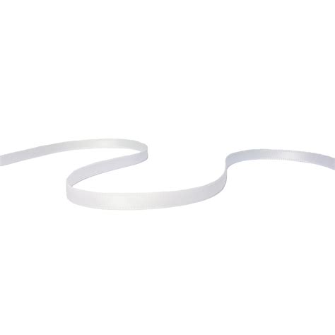 Pure White 5mm Satin Ribbon Double Sided DIY Invitations