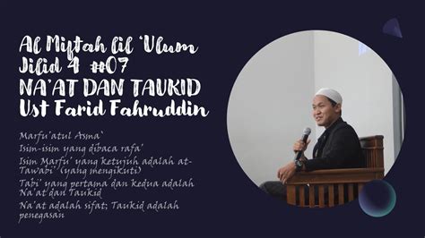 Al Miftah Lil Ulum Tawabi Isim Isim Yang Mengikuti Na At