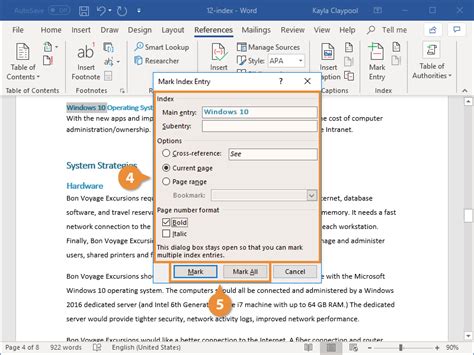 How To Make An Index In Word Customguide