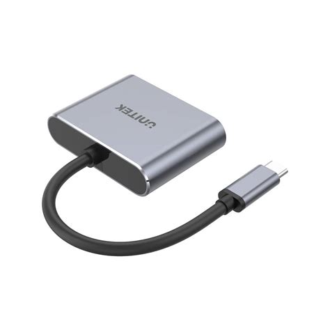 Unitek 4k 60hz Usb C To Hdmi 20 And Vga Adapter With Mst Dual Monitor