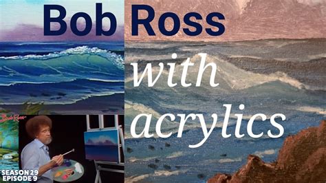 I Painted A Bob Ross Seascape With Acrylics Youtube