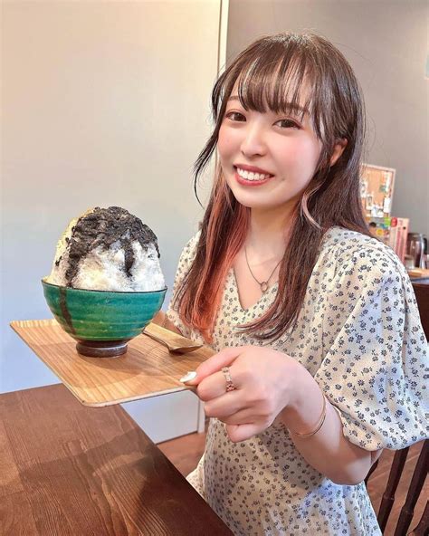 白井佑奈さんのインスタグラム写真 白井佑奈instagram「🍧 京都らしいかき氷が食べたくて♡︎ 京の氷屋さわ Sawakyotoichijo さんに行ってきたよ〜😍