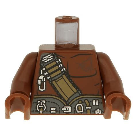 Lego Part Pb C Reddish Brown Torso Potc Bare Chest With Dark