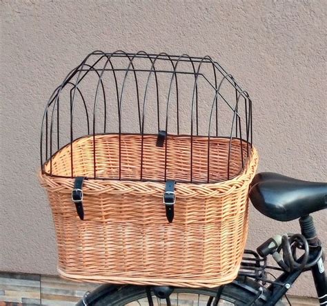 Rear Bicycle Basket Large Dogs Handmade Wicker Bicycle Basket For A