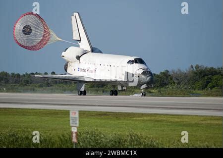 Cape Canaveral Fla With Its Drag Chute Unfurled Space Shuttle