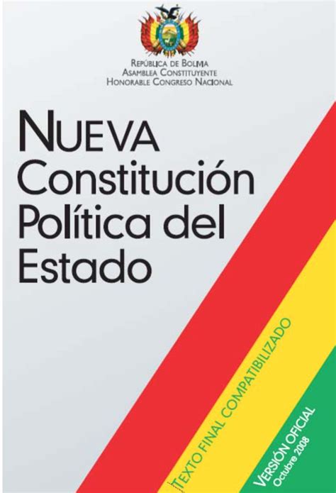 Constituci N Pol Tica Del Estado Plurinacional De Bolivia Bolivia