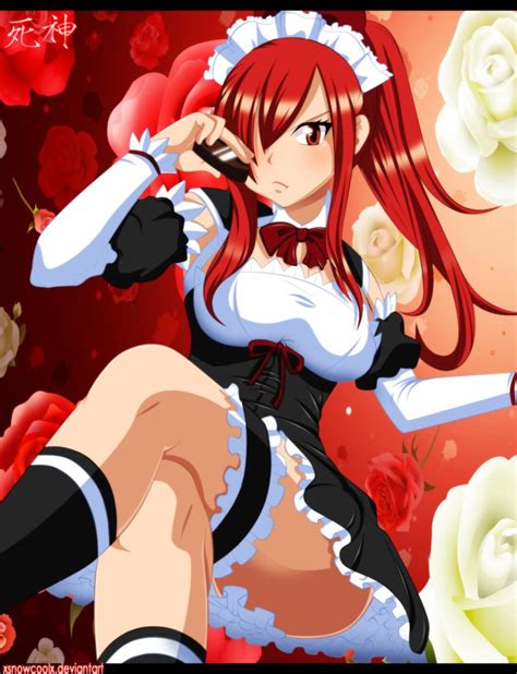 Erza Scarlet Sexy Hot Maid Sexy Hot Anime And Characters Fan Art 38835159 Fanpop