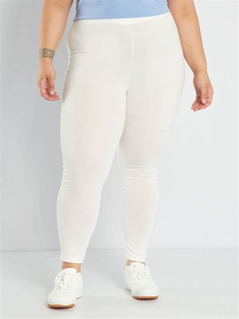 Legging Largo De Algod N Blanco Nieve Kiabi