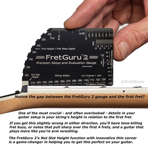 FretGuru 8 In 1 Precision String Action Gauge For Guitar Setups