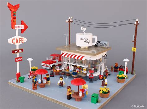 Coffee Stand | Andy's Cafe | Coffee stands, Lego, Lego modular