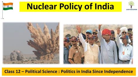 Nuclear Policy Of India Class 12 Political Science YouTube