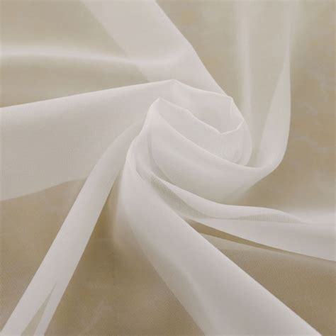 Solid Voile Semi-Sheer Drapes White 4 Prong Pinch Pleat Window Curtain ...