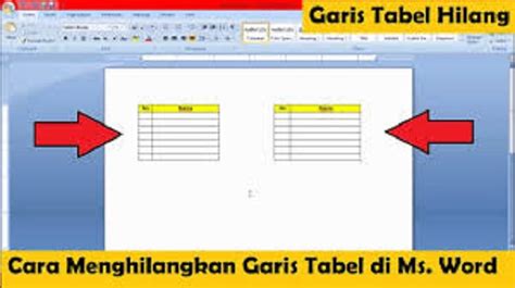 Cara Menghapus Garis Tabel Di Word Terbaru West Java