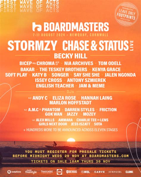 Boardmasters Line Up 2024 Elsy Norean