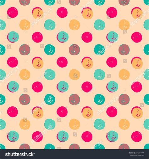 Hand Drawn Polka Dots Seamless Texture Stock Vector Royalty Free