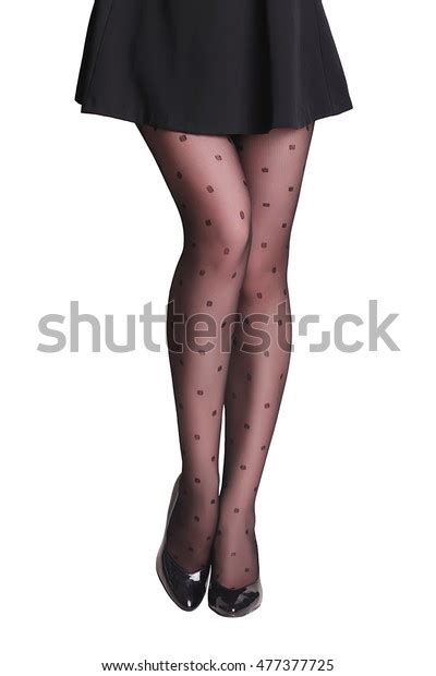 Beautiful Naked Legs Pantyhose Over White Stock Photo 477377725 Shutterstock
