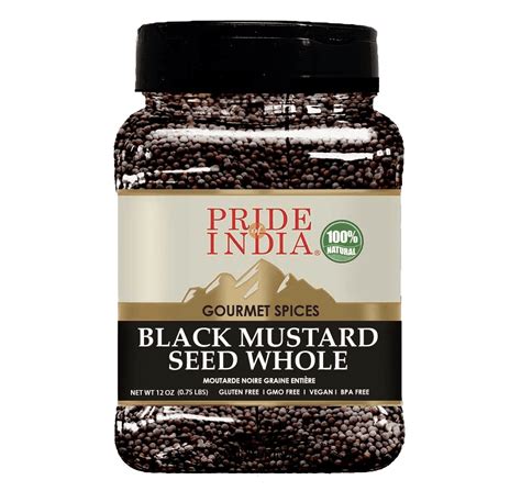 Pride Of India Black Mustard Seed Gourmet Vegan Indian Spice