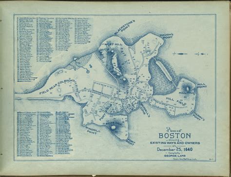 Plan Of Boston Showing Existing Ways And Owners On December