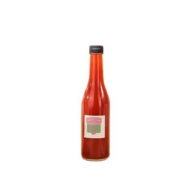 Clear Oz Glass Hot Sauce Bottles With Orifice Reducer And Plastic Screw Caps