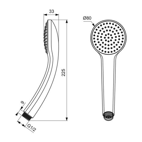Para de dus Ideal Standard IdealRain crom lucios cu 1 functie B9400AA ... 