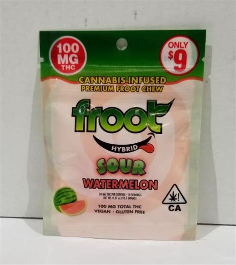 Froot Sour Watermelon Gummy 100mg Premium Cannabis En