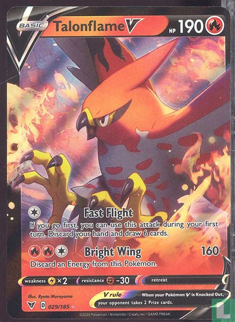 Talonflame V Full Art 029 185 2020 English 2020 Sword Shield