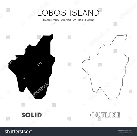 Lobos Island Map Borders Lobos Island Stock Vector (Royalty Free ...