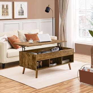 Yaheetech Lift Top Coffee Table With Hidden Storage Compartments