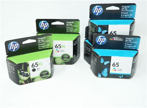 Nib Lot Of 5 Genuine Hp 65xl 65 Black And 65 Tri Color Orignal Ink Exp