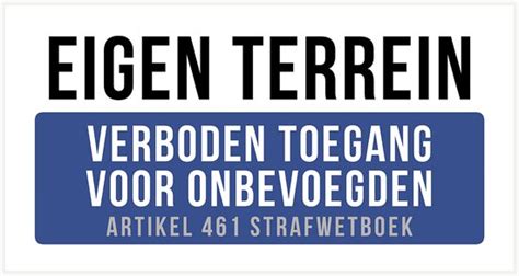 Pictogram Bord Flexibel Eigen Terrein Verboden Toegang Voor